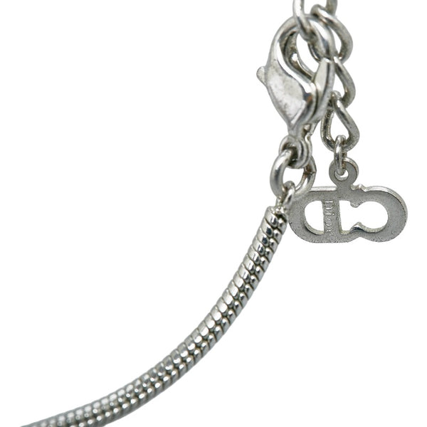 ディオール ヴィンテージ Dロゴトップ ネックレス シルバー メッキ レディース Dior 【中古】