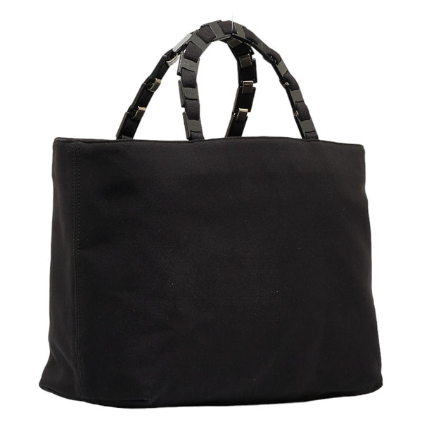 サルヴァトーレフェラガモ ヴァラ ハンドバッグ トートバッグ AU-21 0186 ブラック ナイロン レディース Salvatore Ferragamo 【中古】