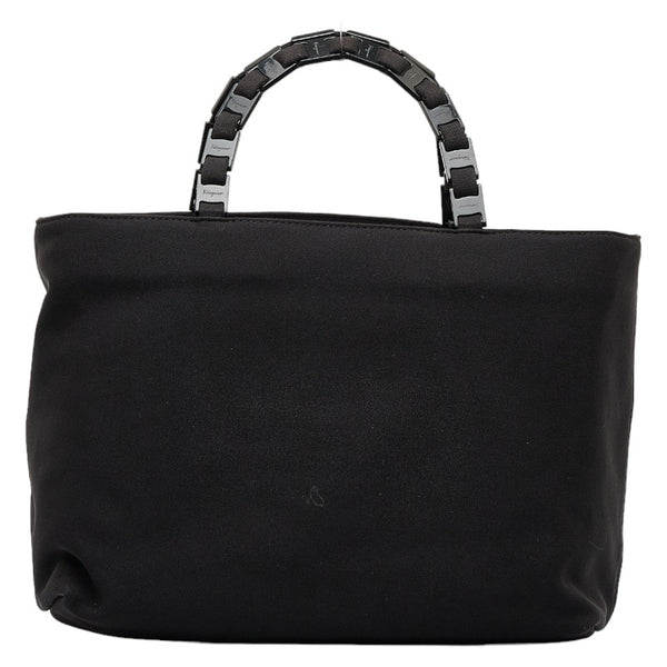 サルヴァトーレフェラガモ ヴァラ ハンドバッグ トートバッグ AU-21 0186 ブラック ナイロン レディース Salvatore Ferragamo 【中古】