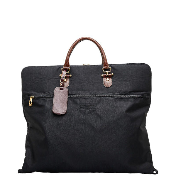 バレンシアガ ゴールド金具 ガーメントケース ブラック ブラウン ナイロン レザー メンズ BALENCIAGA 【中古】