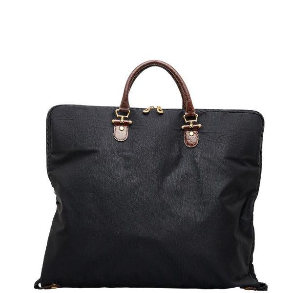 バレンシアガ ゴールド金具 ガーメントケース ブラック ブラウン ナイロン レザー メンズ BALENCIAGA 【中古】