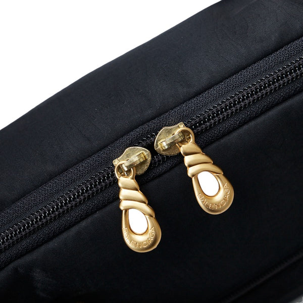 バレンシアガ ゴールド金具 ガーメントケース ブラック ブラウン ナイロン レザー メンズ BALENCIAGA 【中古】