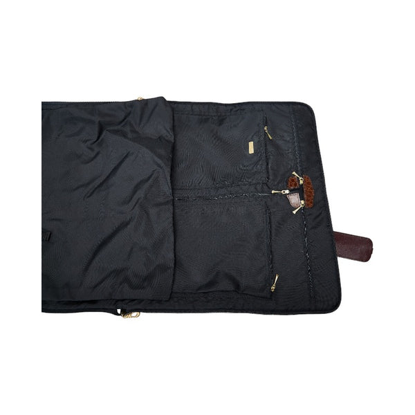 バレンシアガ ゴールド金具 ガーメントケース ブラック ブラウン ナイロン レザー メンズ BALENCIAGA 【中古】