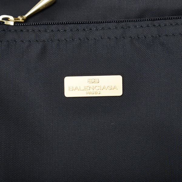 バレンシアガ ゴールド金具 ガーメントケース ブラック ブラウン ナイロン レザー メンズ BALENCIAGA 【中古】