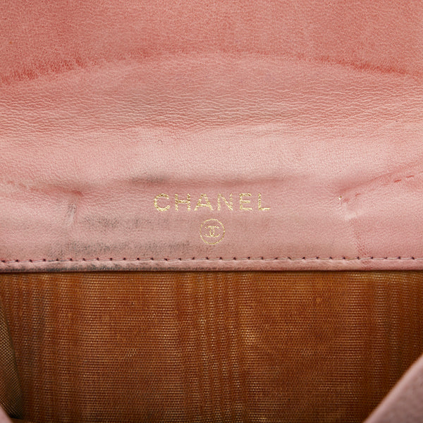 シャネル ココマーク 二つ折り財布 ピンク キャビアスキン レディース CHANEL 【中古】