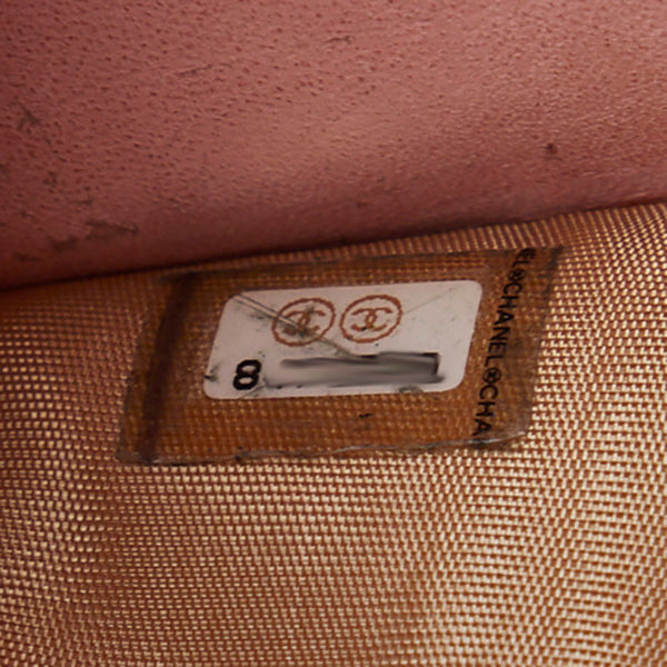 シャネル ココマーク 二つ折り財布 ピンク キャビアスキン レディース CHANEL 【中古】