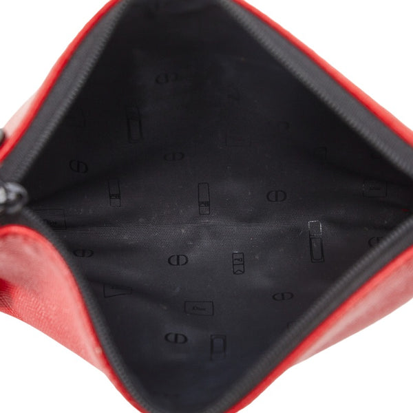 ディオール ロゴ ノベルティ ポーチ レッド PVC レディース Dior 【中古】