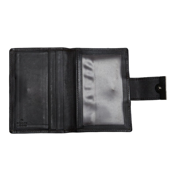 グッチ カードケース 92274 ブラウン キャンバス レザー レディース GUCCI 【中古】