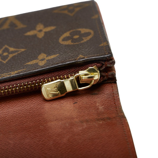 ルイ ヴィトン モノグラム ポシェット ポルト モネ クレディ 長財布 M61723 ブラウン PVC レザー レディース LOUIS VUITTON 【中古】