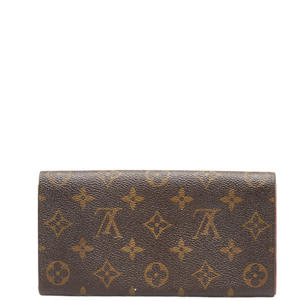 ルイ ヴィトン モノグラム ポシェット ポルト モネ クレディ 長財布 M61723 ブラウン PVC レザー レディース LOUIS VUITTON 【中古】