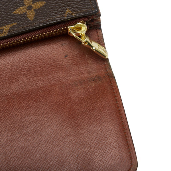 ルイ ヴィトン モノグラム ポシェット ポルト モネ クレディ 長財布 M61723 ブラウン PVC レザー レディース LOUIS VUITTON 【中古】