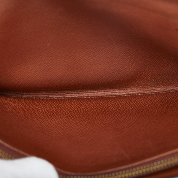 ルイ ヴィトン モノグラム ポシェット ポルト モネ クレディ 長財布 M61723 ブラウン PVC レザー レディース LOUIS VUITTON 【中古】