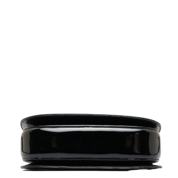 グッチ オールドグッチ バンブー ゴールド金具 ハンドバッグ 000 099 ブラック エナメル レザー レディース GUCCI 【中古】