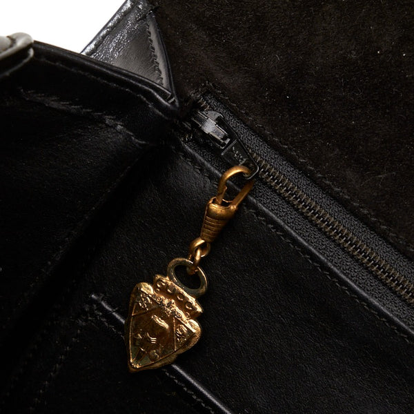 グッチ オールドグッチ バンブー ゴールド金具 ハンドバッグ 000 099 ブラック エナメル レザー レディース GUCCI 【中古】