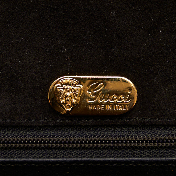 グッチ オールドグッチ バンブー ゴールド金具 ハンドバッグ 000 099 ブラック エナメル レザー レディース GUCCI 【中古】