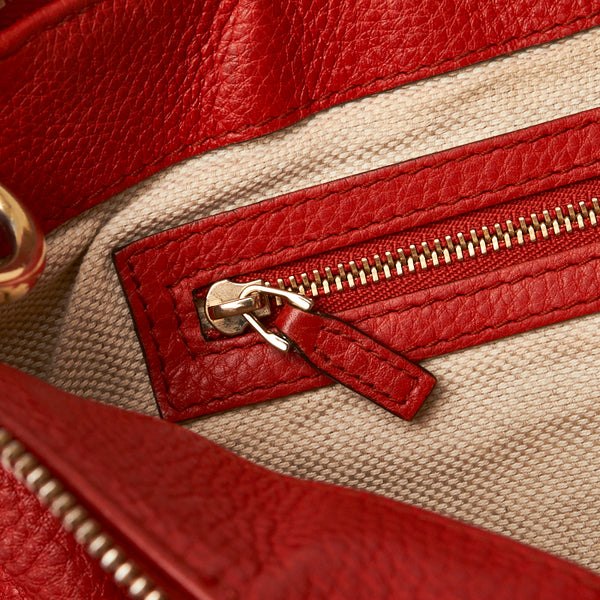 グッチ ソーホー インターロッキングG ハンドバッグ ショルダーバッグ 2WAY 308362 オレンジ レザー レディース GUCCI 【中古】