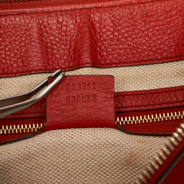 グッチ ソーホー インターロッキングG ハンドバッグ ショルダーバッグ 2WAY 308362 オレンジ レザー レディース GUCCI 【中古】