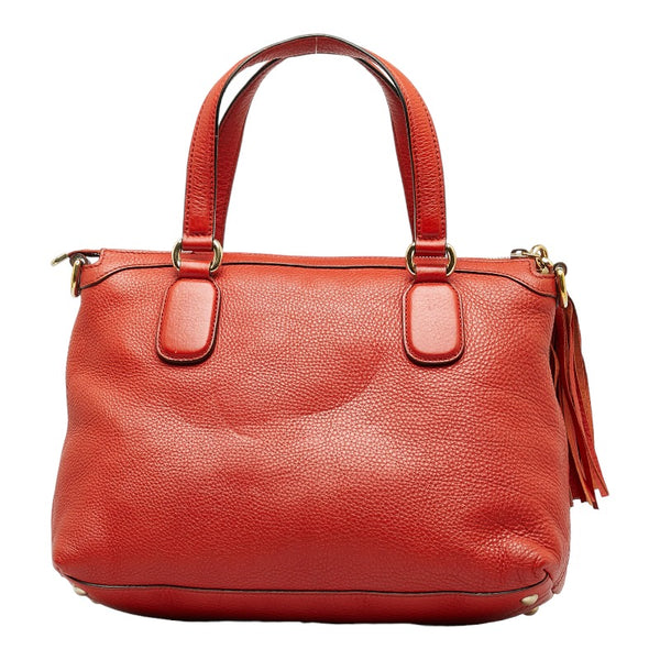 グッチ ソーホー インターロッキングG ハンドバッグ ショルダーバッグ 2WAY 308362 オレンジ レザー レディース GUCCI 【中古】