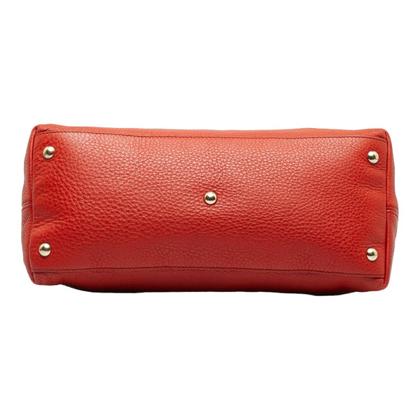 グッチ ソーホー インターロッキングG ハンドバッグ ショルダーバッグ 2WAY 308362 オレンジ レザー レディース GUCCI 【中古】