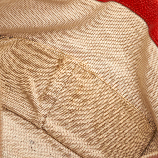 グッチ ソーホー インターロッキングG ハンドバッグ ショルダーバッグ 2WAY 308362 オレンジ レザー レディース GUCCI 【中古】