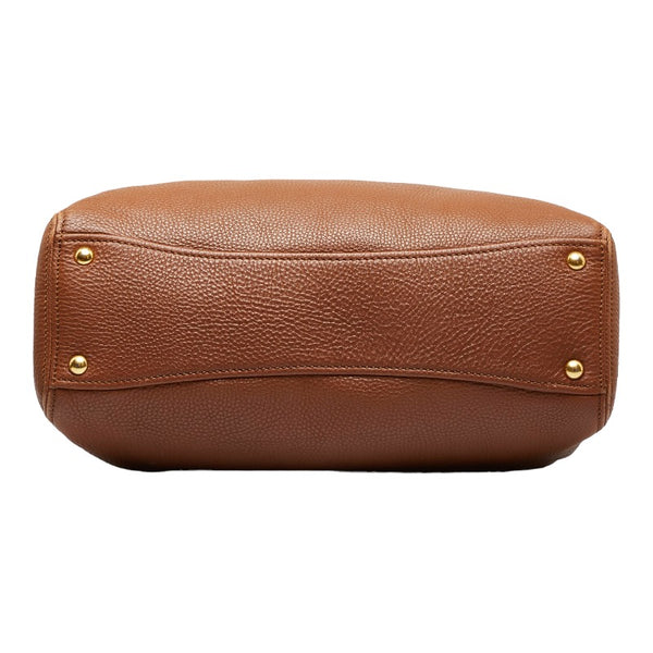 ミュウ ミュウ ハンドバッグ ショルダーバッグ 2WAY ブラウン レザー レディース Miu Miu 【中古】