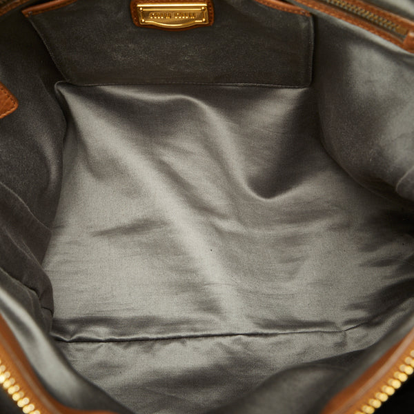 ミュウ ミュウ ハンドバッグ ショルダーバッグ 2WAY ブラウン レザー レディース Miu Miu 【中古】