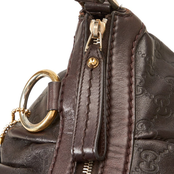 グッチ グッチシマ スーキー ワンショルダーバッグ ハンドバッグ 232955 ブラウン レザー レディース GUCCI 【中古】