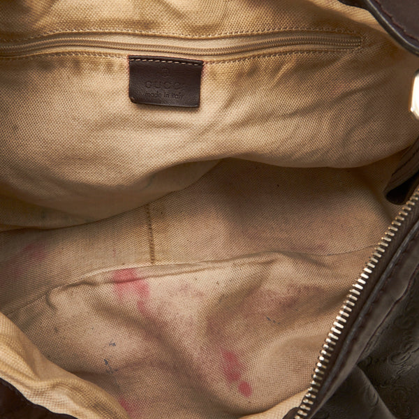 グッチ グッチシマ スーキー ワンショルダーバッグ ハンドバッグ 232955 ブラウン レザー レディース GUCCI 【中古】