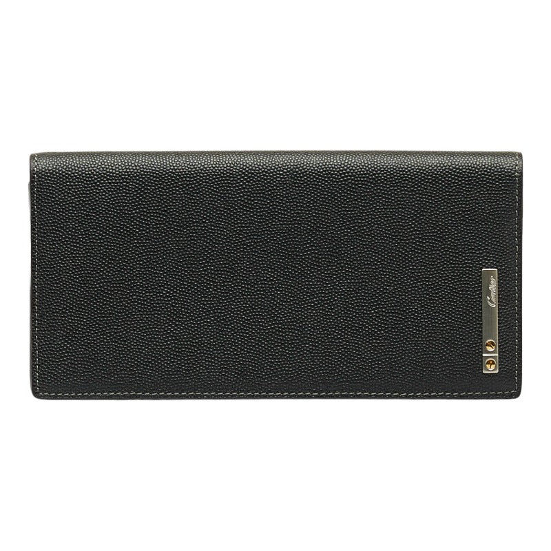 カルティエ 長財布 ブラック レザー メンズ CARTIER 【中古】