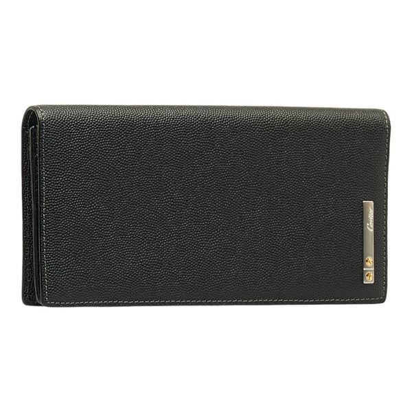 カルティエ 長財布 ブラック レザー メンズ CARTIER 【中古】