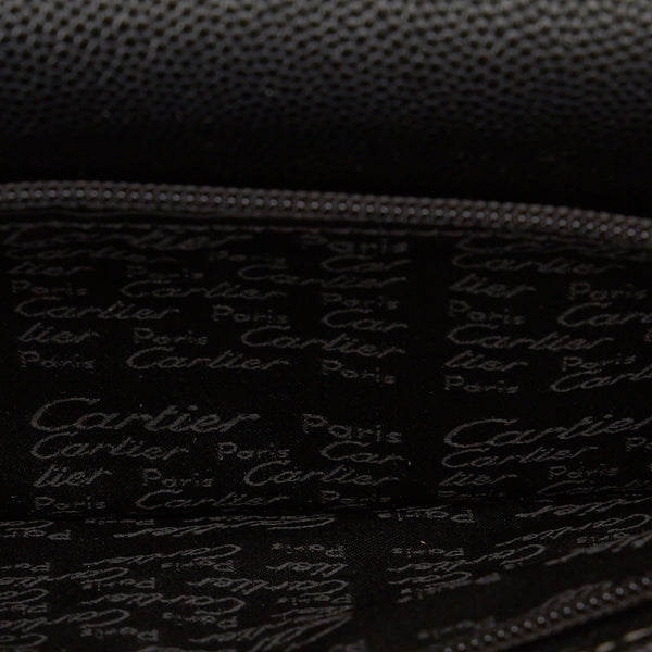 カルティエ 長財布 ブラック レザー メンズ CARTIER 【中古】