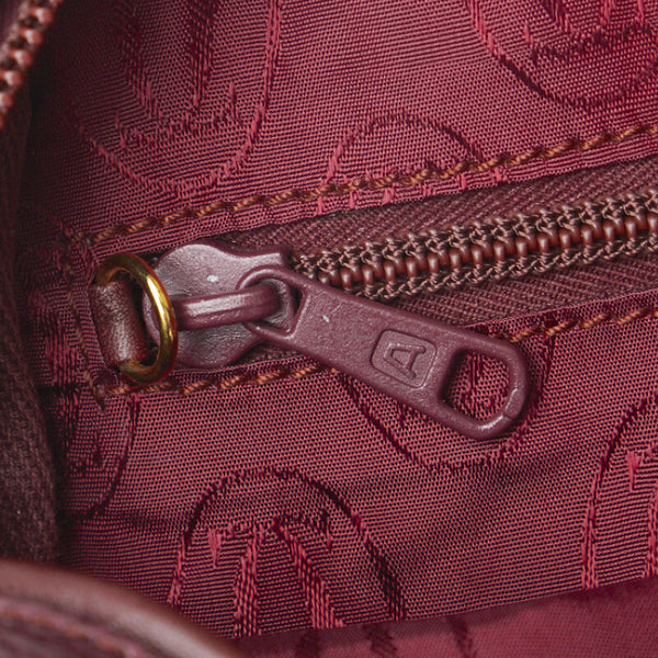 カルティエ マストライン 斜め掛け ショルダーバッグ ボルドー ワインレッド レザー レディース CARTIER 【中古】