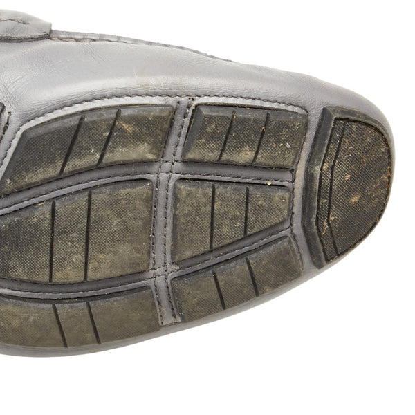 サルヴァトーレフェラガモ ガンチーニ PARIGI ビジネスシューズ ドライビングシューズ 31762 グレー レザー メンズ Salvatore Ferragamo 【中古】