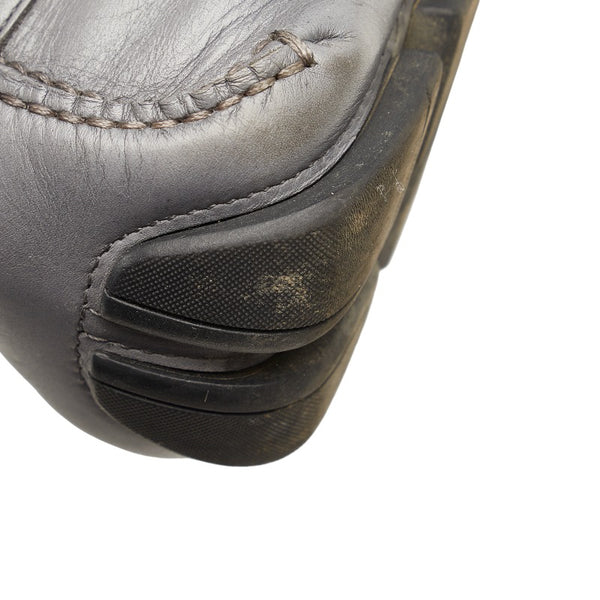 サルヴァトーレフェラガモ ガンチーニ PARIGI ビジネスシューズ ドライビングシューズ 31762 グレー レザー メンズ Salvatore Ferragamo 【中古】