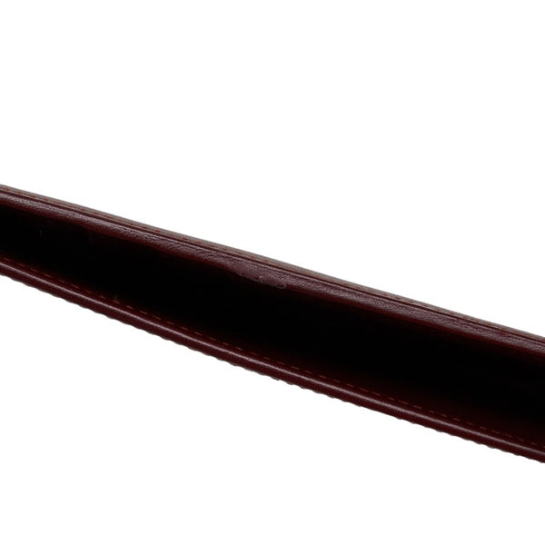 カルティエ マストライン 札入れ パスケース ワインレッド レザー レディース CARTIER 【中古】