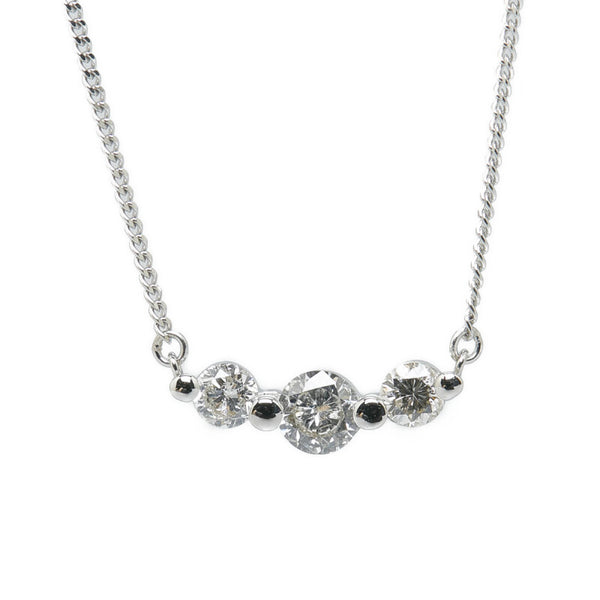 Pt850 プラチナ ダイヤ1.01ct ネックレス レディース 【中古】