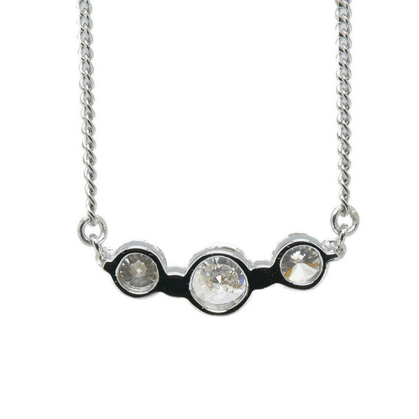 Pt850 プラチナ ダイヤ1.01ct ネックレス レディース 【中古】