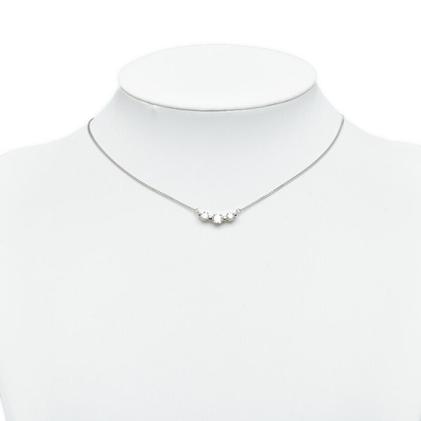 Pt850 プラチナ ダイヤ1.01ct ネックレス レディース 【中古】