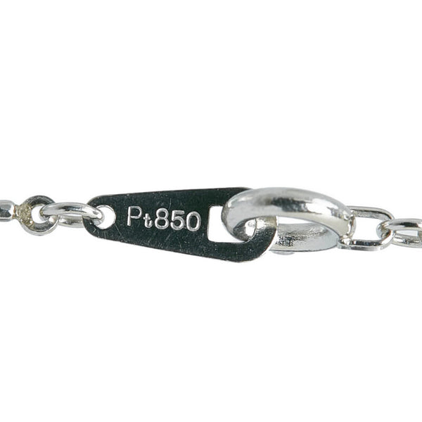 Pt900 プラチナ Pt850 プラチナ ダイヤ0.12ct ネックレス レディース 【中古】