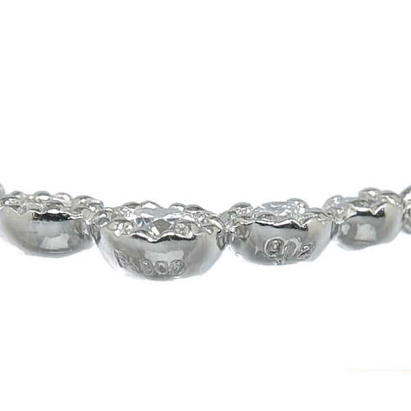 Pt900 プラチナ Pt850 プラチナ ダイヤ0.12ct ネックレス レディース 【中古】