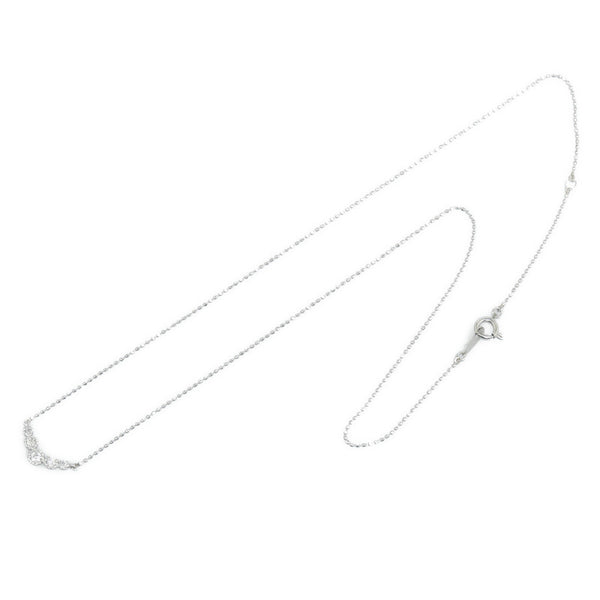 Pt900 プラチナ Pt850 プラチナ ダイヤ0.12ct ネックレス レディース 【中古】