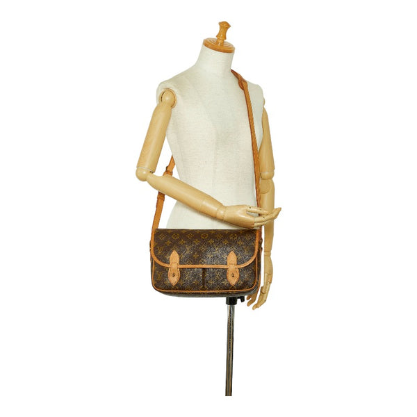 ルイ ヴィトン モノグラム ジベシエールMM ショルダーバッグ M42247 ブラウン PVC レザー レディース LOUIS VUITTON 【中古】