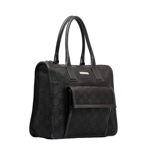 グッチ ハンドバッグ 152283 ブラック ナイロン レザー レディース GUCCI 【中古】