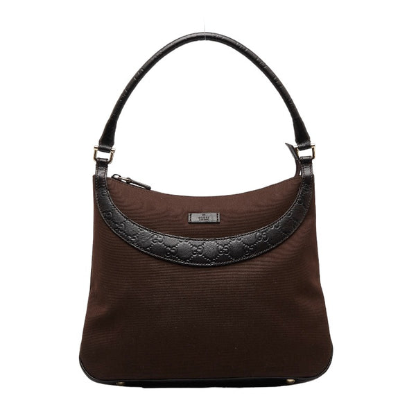 グッチ グッチシマ ショルダーバッグ ワンショルダーバッグ 279152 ブラウン キャンバス レザー レディース GUCCI 【中古】