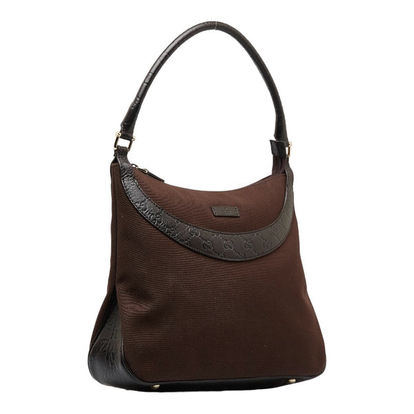 グッチ グッチシマ ショルダーバッグ ワンショルダーバッグ 279152 ブラウン キャンバス レザー レディース GUCCI 【中古】