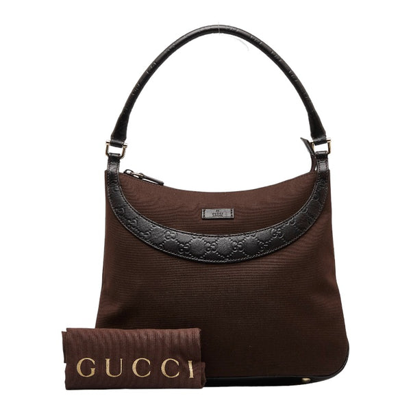 グッチ グッチシマ ショルダーバッグ ワンショルダーバッグ 279152 ブラウン キャンバス レザー レディース GUCCI 【中古】