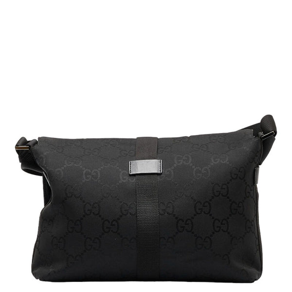 グッチ GGナイロン メッセンジャーバッグ 斜め掛け ショルダーバッグ 001 3726 ブラック ナイロン レディース GUCCI 【中古】