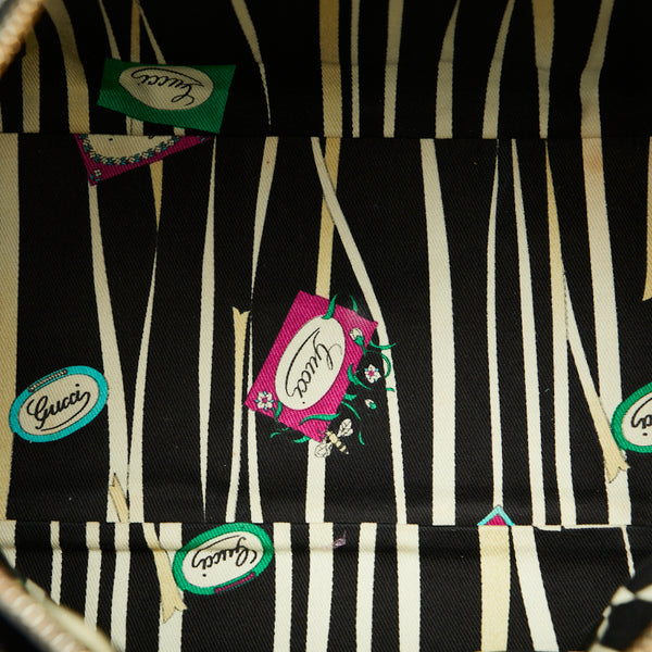 グッチ ホースビット バンブー ゴールド金具 ハンドバッグ ショルダーバッグ 159398 ブラック エナメル レディース GUCCI 【中古】