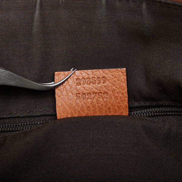 グッチ シェリーライン ハンドバッグ トートバッグ 293599 ブラウン レザー レディース GUCCI 【中古】