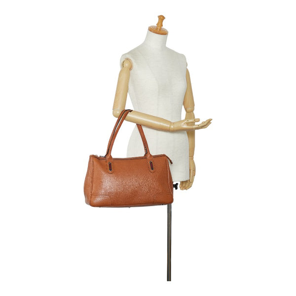 グッチ シェリーライン ハンドバッグ トートバッグ 293599 ブラウン レザー レディース GUCCI 【中古】